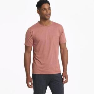 Vuori Tradewind Performance Tee Penny Heather Size Medium